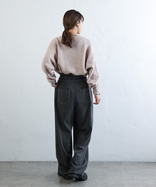 COLONY 2139（コロニートゥーワンスリーナイン）の「スパンコールラメオーバーニット（ニット/セーター・レディース・ブラック/アイボリー/グレー/ピンク・FREE）」の13枚目の写真