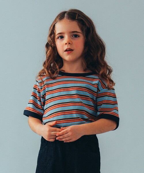 こども ビームス（コドモビームス）の「こども ビームス / リブ リンガー Tシャツ 24（100～140cm）（Tシャツ/カットソー・キッズ・その他/ミント・140/100/130/120/110）」の9枚目の写真