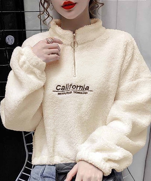 NANEA(ナネア)の「ハーフジップロゴプルオーバー(スウェット・レディース・ブラック/ベージュ/アイボリー/ブルー・X-LARGE/MEDIUM/LARGE)」の15枚目の写真