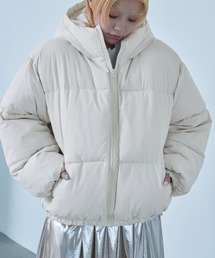 Fashion Letter（ファッションレター）の「ダイヤキルト フード付き ダウンジャケット / 中綿ブルゾン（ダウンジャケット/コート）」