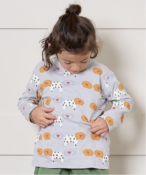 HOGAN RANCH WEAR(ホーガンランチウエア)の「ソウガラナガソデTシャツ(70~130cm)(Tシャツ/カットソー・キッズ・オフホワイト/グレー/ライトブルー/アイボリー/ピンク/オレンジ/その他1/その他2・110/120/70/100/80/90/95/130)」の4枚目の写真