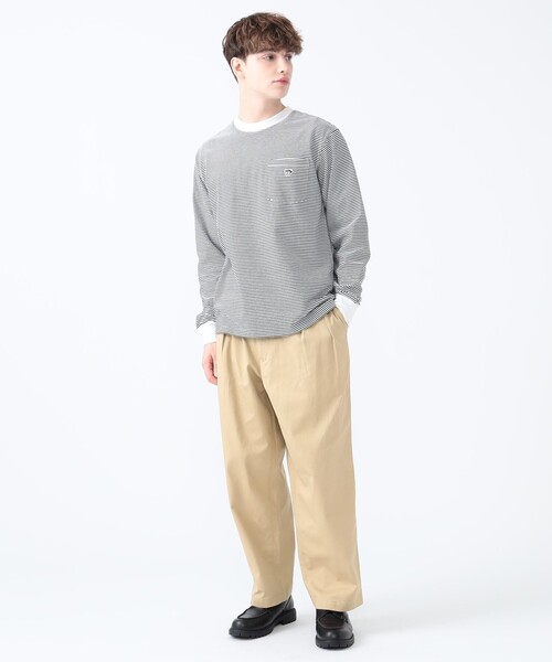 BEAMS HEART（ビームスハート）の「2タック ワイド チノ パンツ（チノパンツ・メンズ・ベージュ/オリーブ・MEDIUM/LARGE/SMALL）」の17枚目の写真