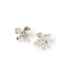 メタルフラワーピアス