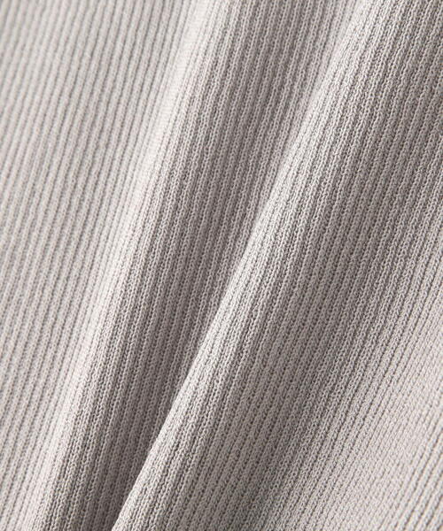 N.(N. Natural Beauty Basic)(エヌエヌナチュラルビューティーベーシック)の「◆リブハイネックコンパクトニット(ニット/セーター・レディース・イエロー/グレー/オフホワイト・MEDIUM)」の12枚目の写真