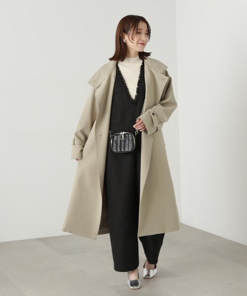 N.(N. Natural Beauty Basic)(エヌエヌナチュラルビューティーベーシック)の「◆リブハイネックコンパクトニット(ニット/セーター・レディース・イエロー/グレー/オフホワイト・MEDIUM)」の19枚目の写真