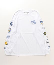 SMILEY FACE オーバーサイズ プリントロングスリーブTシャツ