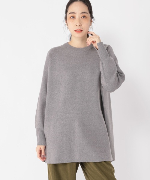 studio CLIP（スタディオクリップ）の「12ゲージフルニードルチュニック（ニット/セーター・レディース・ライトグリーン/ライトグレー/グレー/イエロー・FREE）」の2枚目の写真