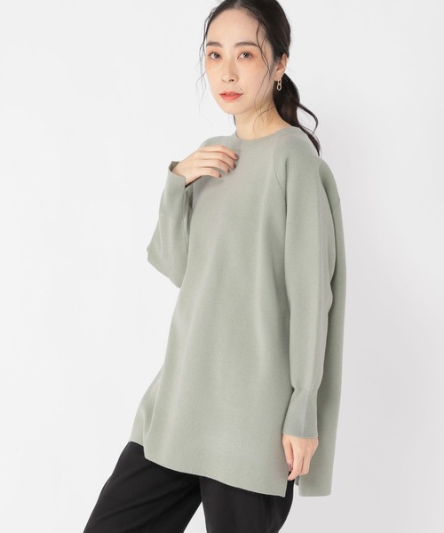 studio CLIP（スタディオクリップ）の「12ゲージフルニードルチュニック（ニット/セーター・レディース・ライトグリーン/ライトグレー/グレー/イエロー・FREE）」の12枚目の写真