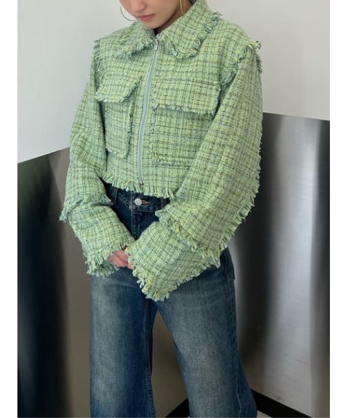 セール】SPRING TWEED CROP JK スプリング ツイード クロップ