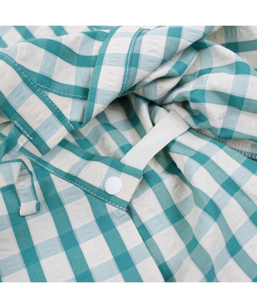 サッカーギンガム甚平(浴衣)|maarook(マルーク) サッカーギンガム甚平(浴衣)|maarook(マルーク)