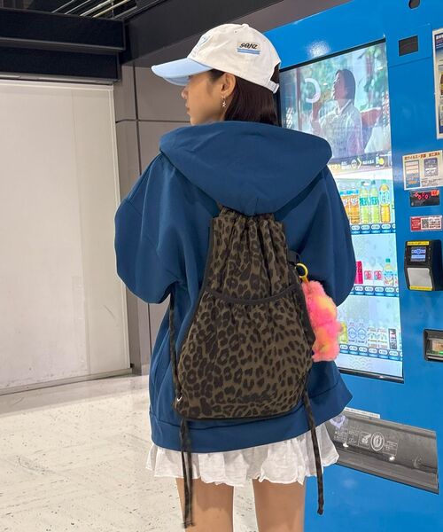 tensedance ストライプバックパック Wool stripe backpack_black