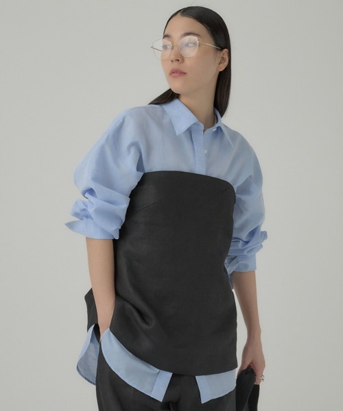 Chaos（カオス）の「Chaos(カオス)/リネンヘリンボンチューブトップ（チューブトップ・レディース・ブラック/ベージュ/モカ・FREE）」の15枚目の写真