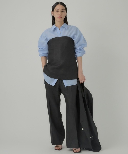 Chaos（カオス）の「Chaos(カオス)/リネンヘリンボンチューブトップ（チューブトップ・レディース・ブラック/ベージュ/モカ・FREE）」の8枚目の写真