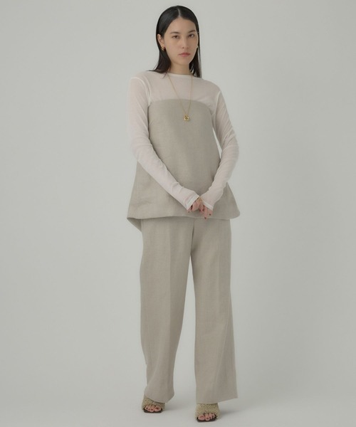 Chaos（カオス）の「Chaos(カオス)/リネンヘリンボンチューブトップ（チューブトップ・レディース・ブラック/ベージュ/モカ・FREE）」の12枚目の写真