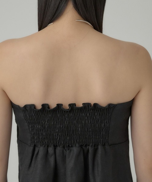 Chaos（カオス）の「Chaos(カオス)/リネンヘリンボンチューブトップ（チューブトップ・レディース・ブラック/ベージュ/モカ・FREE）」の21枚目の写真