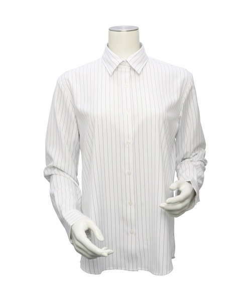 TOKYO SHIRTS（トウキョウシャツ）の「COFREX レギュラーカラーシャツ 長袖ブラウス（シャツ/ブラウス・レディース・ホワイト・M/L/LL/S）」の3枚目の写真