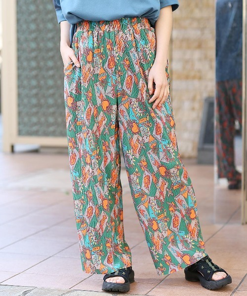 チチカカ（チチカカ）の「クレープアソートプリントパンツ（その他パンツ・レディース・ブルー/その他1/その他2/その他3・FREE）」の3枚目の写真