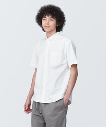 無印良品 | 紳士　洗いざらしオックスボタンダウン半袖シャツ(シャツ/ブラウス)