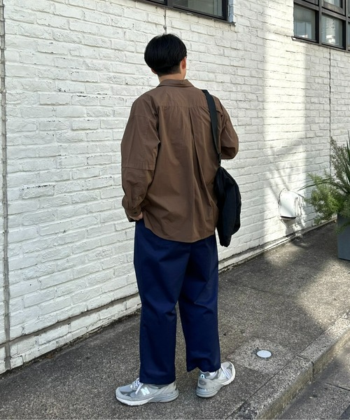 SOUNDSGOOOOD（サウンズグッド）の「【SOUNDS GOOOOD / サウンズグッド】切替レギュラーカラーオーバーシャツ（シャツ/ブラウス・メンズ・ブラック/ブラウン/サックスブルー/ブルー・ONE SIZE）」の15枚目の写真