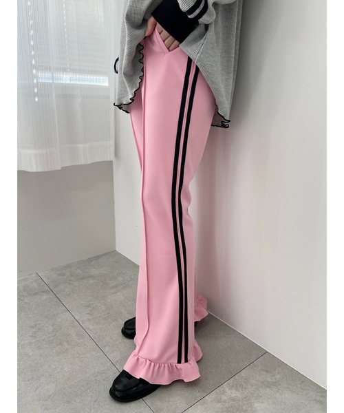 DT♪ GABRIELLE ドリルフレアパンツ 関税込 ドットフリルフレアパンツ（その他パンツ）｜WC（ダブル シー
