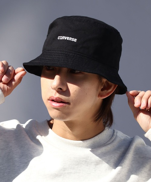 CONVERSE(コンバース)の「【CONVERSE/コンバース】オーガニックコットン ツイル ロゴバケットハット(ハット・メンズ・ベージュ/ネイビー/ホワイト/ブラック・FREE)」の16枚目の写真