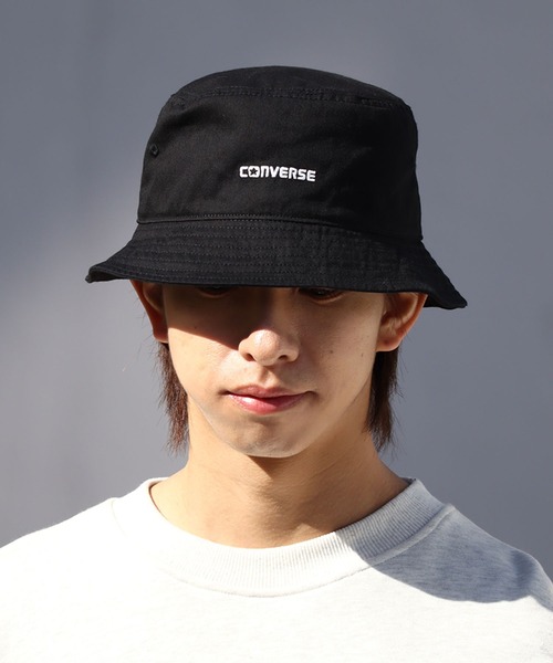 CONVERSE(コンバース)の「【CONVERSE/コンバース】オーガニックコットン ツイル ロゴバケットハット(ハット・メンズ・ベージュ/ネイビー/ホワイト/ブラック・FREE)」の14枚目の写真