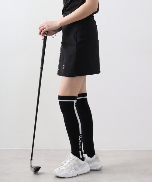 CECIL McBEE(セシルマクビー)の「切り替えプリントプリーツスカート(スカート・レディース・ブラック/ホワイト・1/2)」の4枚目の写真