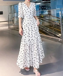 ティアード ワンピース レディース半袖 春夏半袖半袖