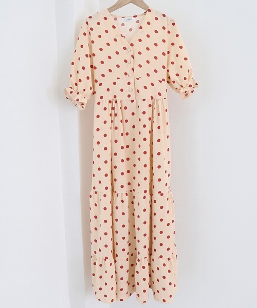 Miniministore（ミニミニストア）の「ティアード ワンピース レディース半袖 春夏半袖半袖（ワンピース・レディース・ワインレッド/ベージュ/レッド/ブラック系1/ブラック系2/イエロー/ホワイト・XL/L）」の22枚目の写真