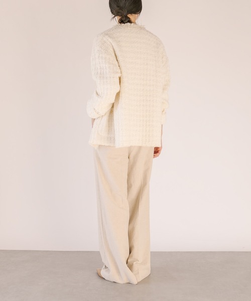 RIVE DROITE(リヴドロワ)の「オケージョン対応/スプリングツイードカーディガン(カーディガン/ボレロ・レディース・グレー/アイボリー・FREE)」の17枚目の写真