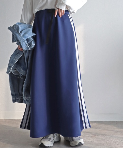 COURO（コウロ）の「ダンボールニットサイドラインスカート（スカート・レディース・ブラック/ホワイト/ネイビー・L/M）」の18枚目の写真