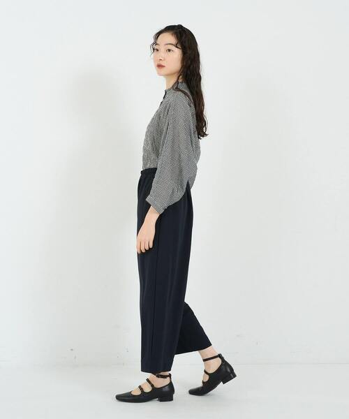 conges payes ADIEU TRISTESSE（コンジェ ペイエ アデュートリステス）の「スムースリラックスパンツ（その他パンツ・レディース・モカ/ネイビー・FREE）」の4枚目の写真