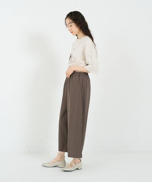 conges payes ADIEU TRISTESSE（コンジェ ペイエ アデュートリステス）の「スムースリラックスパンツ（その他パンツ・レディース・モカ/ネイビー・FREE）」の11枚目の写真