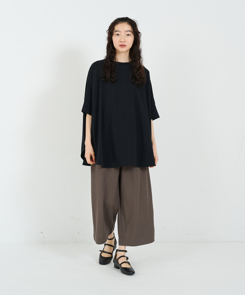 conges payes ADIEU TRISTESSE（コンジェ ペイエ アデュートリステス）の「スムースリラックスパンツ（その他パンツ・レディース・モカ/ネイビー・FREE）」の2枚目の写真