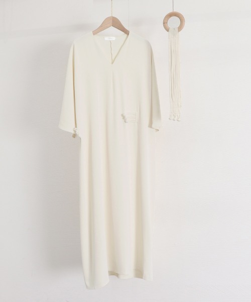 Miniministore（ミニミニストア）の「ロングワンピース 夏 レディース 5分袖（ワンピース・レディース・ブルーグレー/アイボリー/ブラック・FREE）」の19枚目の写真