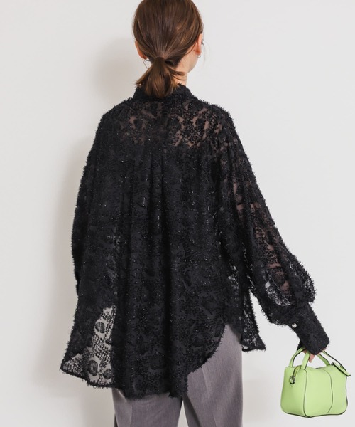 SENSE OF PLACE by URBAN RESEARCH（センスオブプレイスバイアーバンリサーチ）の「フリンジジャガードルーズシャツ（シャツ/ブラウス・レディース・ピンク/アイボリー/ブラック・ONE）」の19枚目の写真