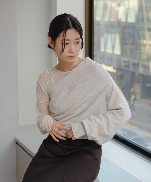 Kastane(カスタネ)の「【2024SSカタログ掲載】ワンショルダースウェット(スウェット・レディース・ピンク/グレー/アイボリー・FREE)」の19枚目の写真