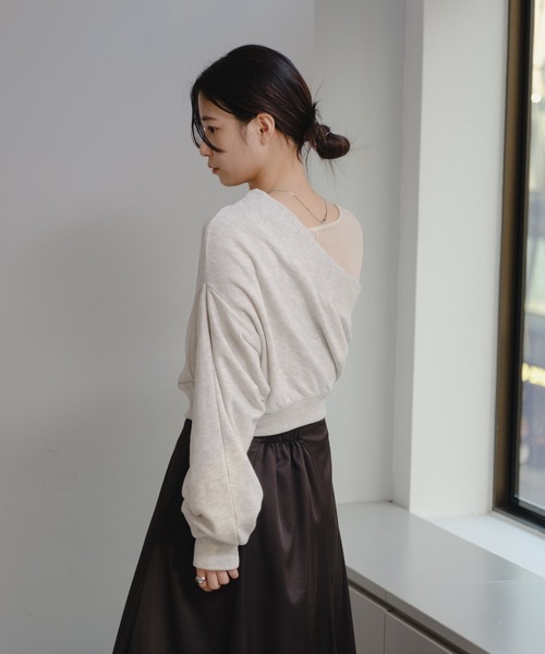 Kastane(カスタネ)の「【2024SSカタログ掲載】ワンショルダースウェット(スウェット・レディース・ピンク/グレー/アイボリー・FREE)」の20枚目の写真