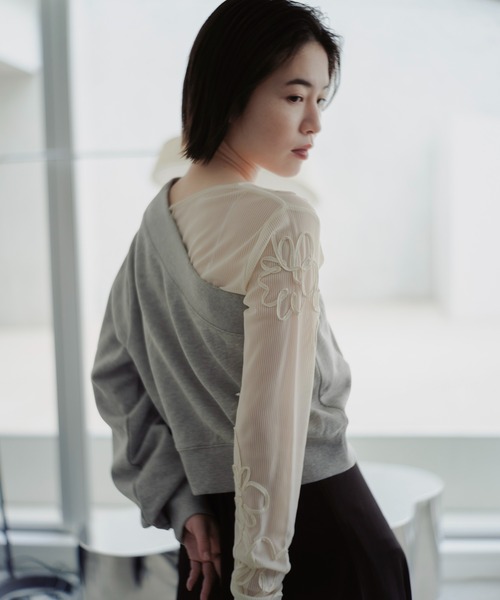 Kastane(カスタネ)の「【2024SSカタログ掲載】ワンショルダースウェット(スウェット・レディース・ピンク/グレー/アイボリー・FREE)」の5枚目の写真