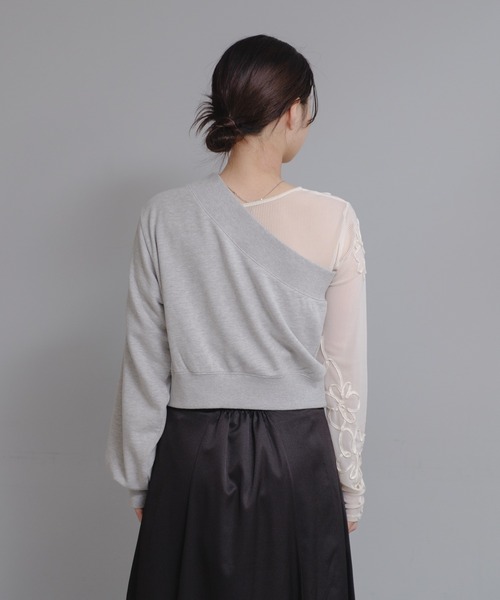 Kastane(カスタネ)の「【2024SSカタログ掲載】ワンショルダースウェット(スウェット・レディース・ピンク/グレー/アイボリー・FREE)」の12枚目の写真