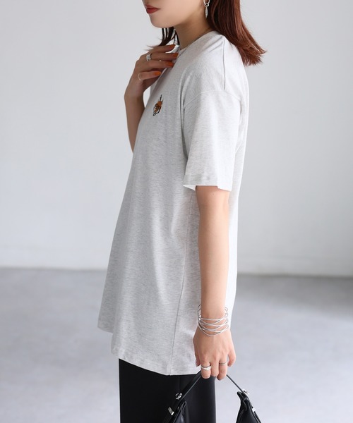 未使用美品　フランシュリッペ　総刺繍半袖シャツ ブランシェス｜【おそろい】レモン&フラワー総柄刺しゅう半袖