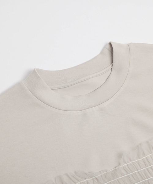 AMELY(エミリー)の「チュールドッキングプルオーバー(シャツ/ブラウス・レディース・ブラック/グレイッシュベージュ/ホワイト・フリー)」の21枚目の写真