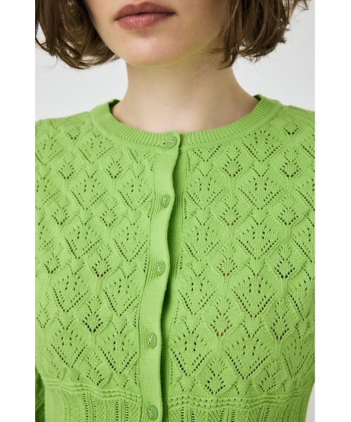 MOUSSY(マウジー)の「CROCHET KNIT CROPPED カーディガン(カーディガン/ボレロ・レディース・ライトグリーン/ダークブラウン/アイボリー・FREE)」の19枚目の写真