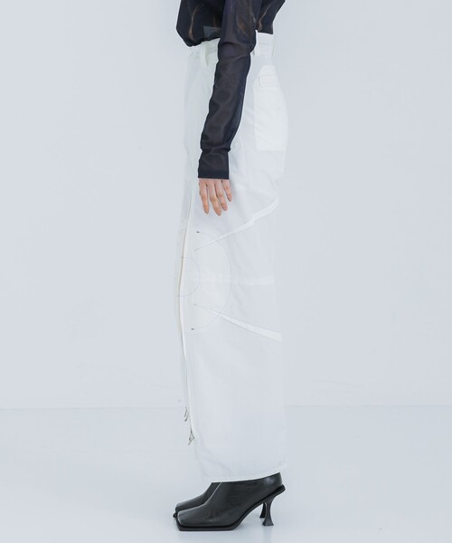 YOHEI OHNO（ヨウヘイオオノ）の「【YOHEI OHNO/ヨウヘイオオノ】《STUDIOUS別注》パデッドトラウザーパンツ（その他パンツ・レディース・ホワイト/ブラック・36/38）」の12枚目の写真