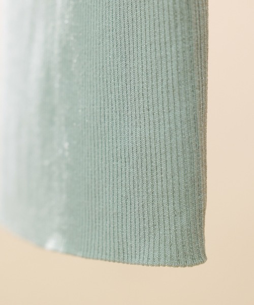 SAISON DE PAPILLON（セゾンドパピヨン）の「【サマーニット】レギュラーネックリブニット（ニット/セーター・レディース・アイボリー/ミント/ベージュ/ブラック/ピンク/ラベンダー/グレー/ブルー・M/S）」の11枚目の写真