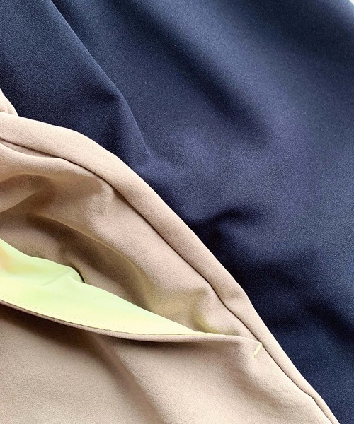 Q（キュー）の「ストレッチテーパードパンツ（その他パンツ・レディース・ネイビー/ブラウン・MEDIUM）」の6枚目の写真