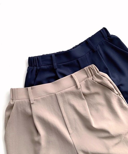 Q（キュー）の「ストレッチテーパードパンツ（その他パンツ・レディース・ネイビー/ブラウン・MEDIUM）」の9枚目の写真