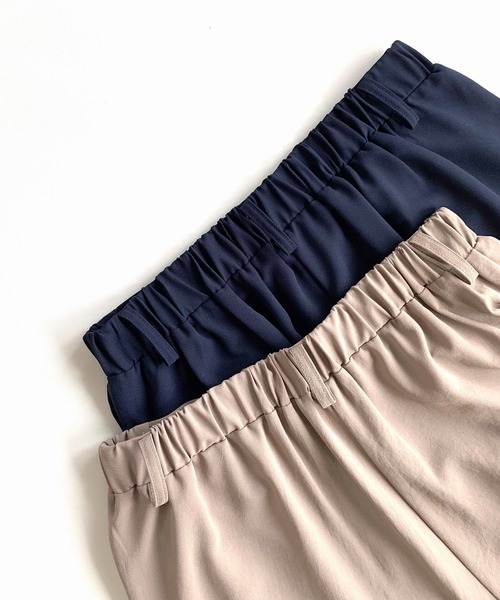 Q（キュー）の「ストレッチテーパードパンツ（その他パンツ・レディース・ネイビー/ブラウン・MEDIUM）」の8枚目の写真