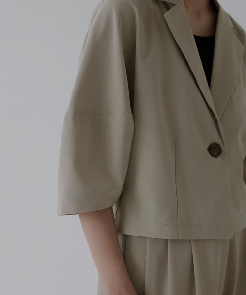 【CLANE】コクーンスリーブショートジャケット　ベージュ CLANE コート アウター 「CLANE/クラネ」COCOON SLEEVE SHORT