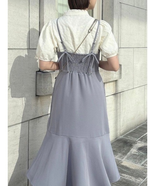 F i.n.t（フィント）の「ダブルリボンマーメイドキャミワンピース/fint（ワンピース・レディース・チャコール/ラベンダー・FREE）」の2枚目の写真